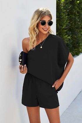 Black Captiva Romper -clearance