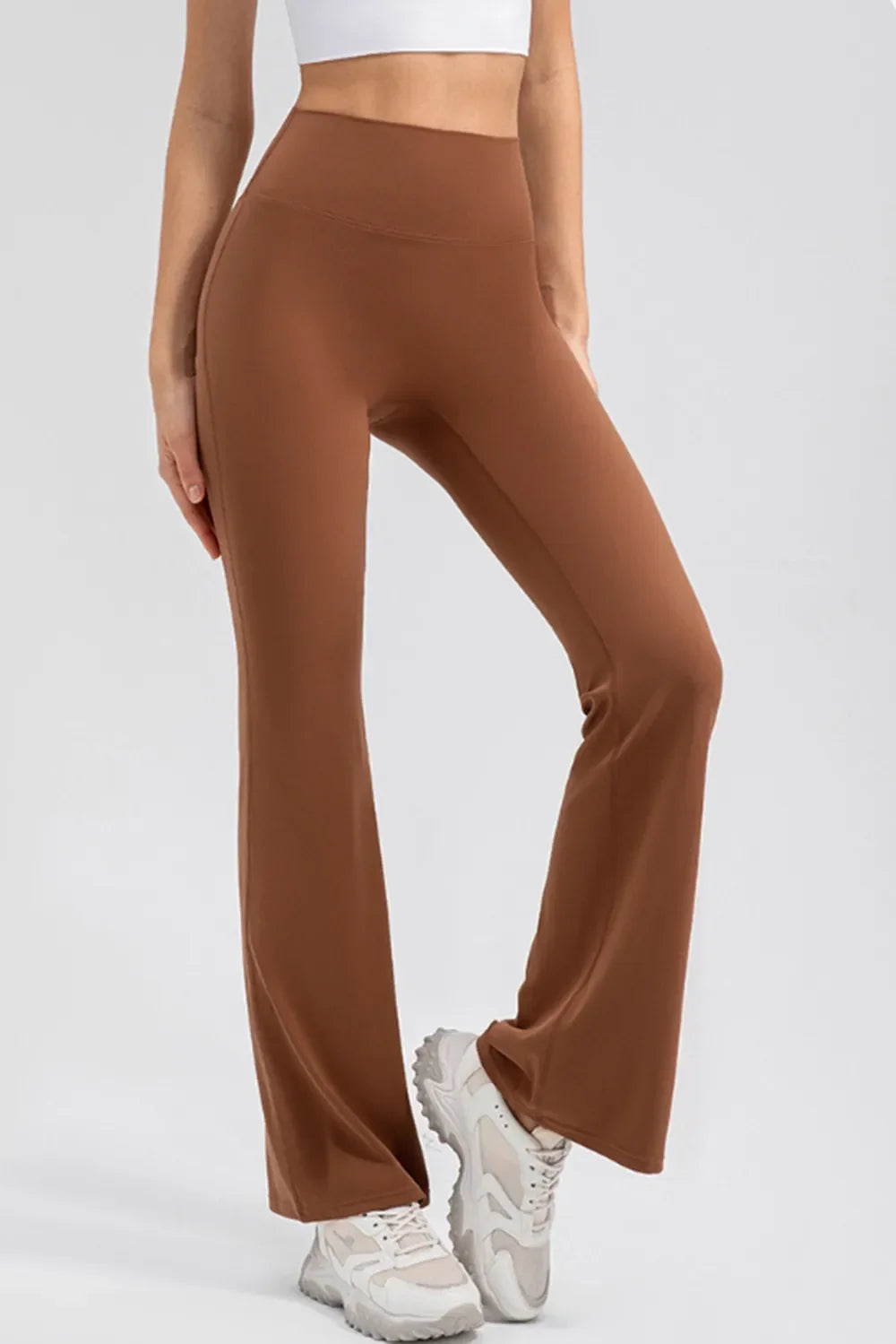 Wide Waistband High Waist Bootcut Active Leggings