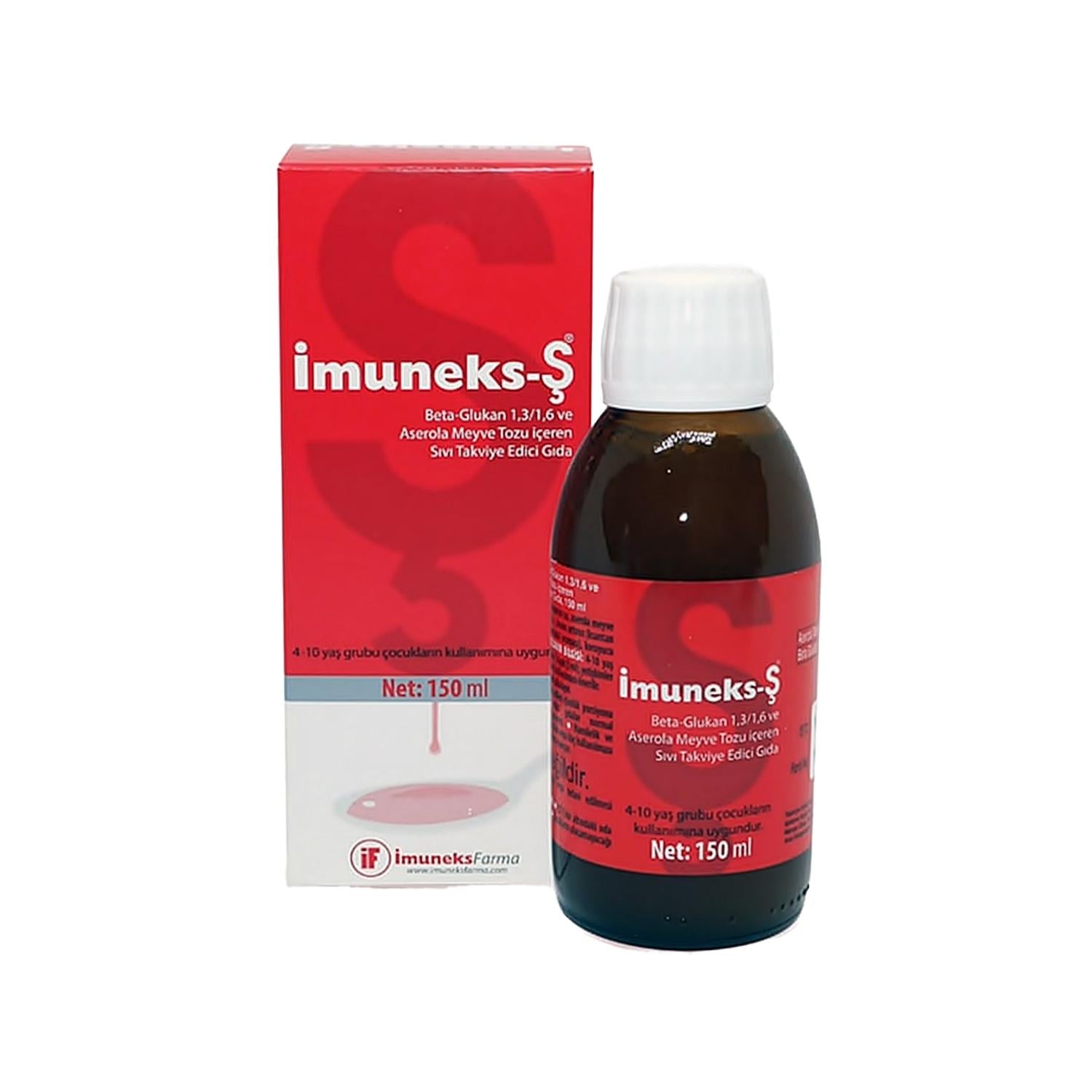Imuneks Beta Glucan Syrup - Immune System Support, Natural Health Supplement for Families, 5.07 fl oz