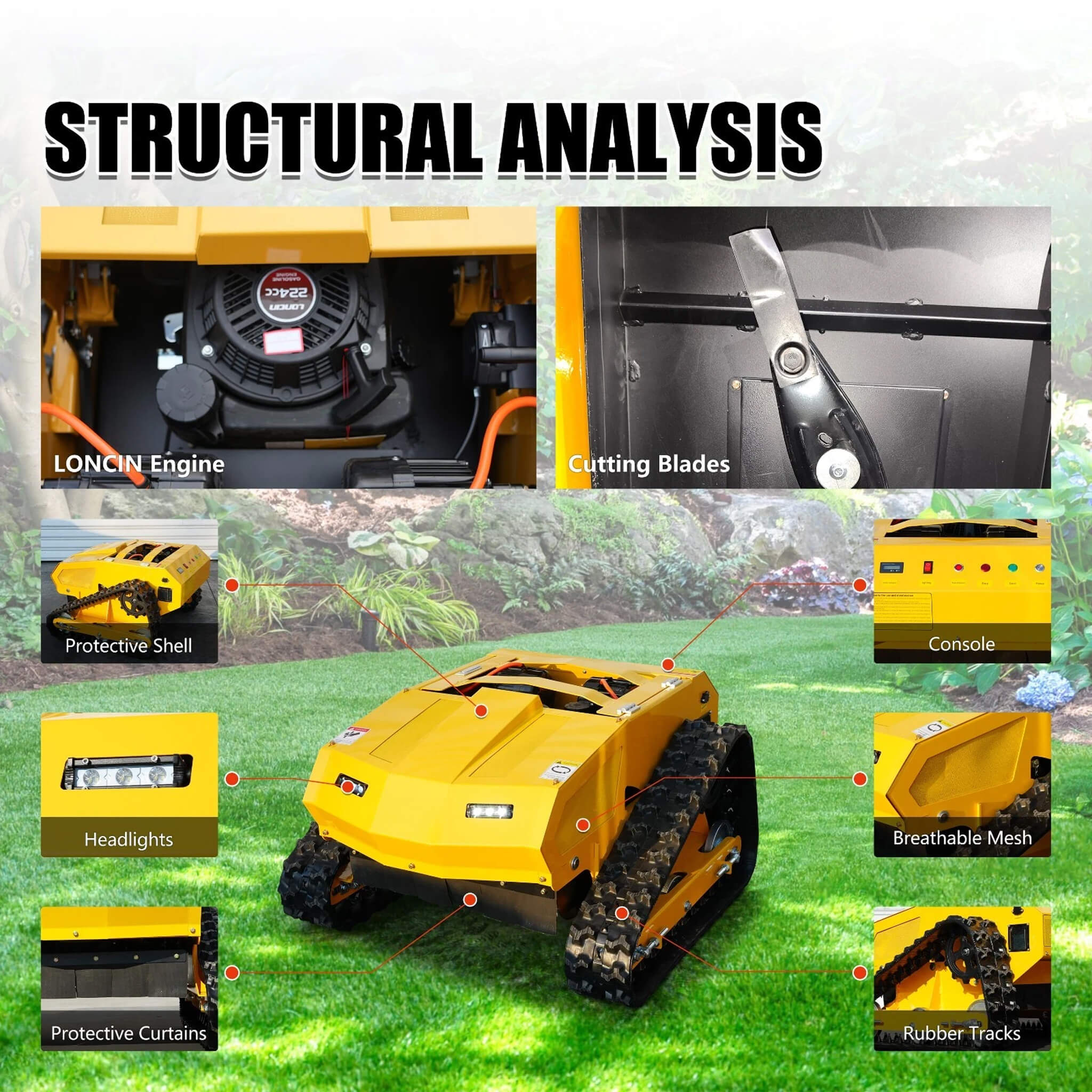 9HP 21-Inch Industrial Remote-Controlled Lawn Mower (SAK71845) – SAKSBY WHOLESALE, view 7