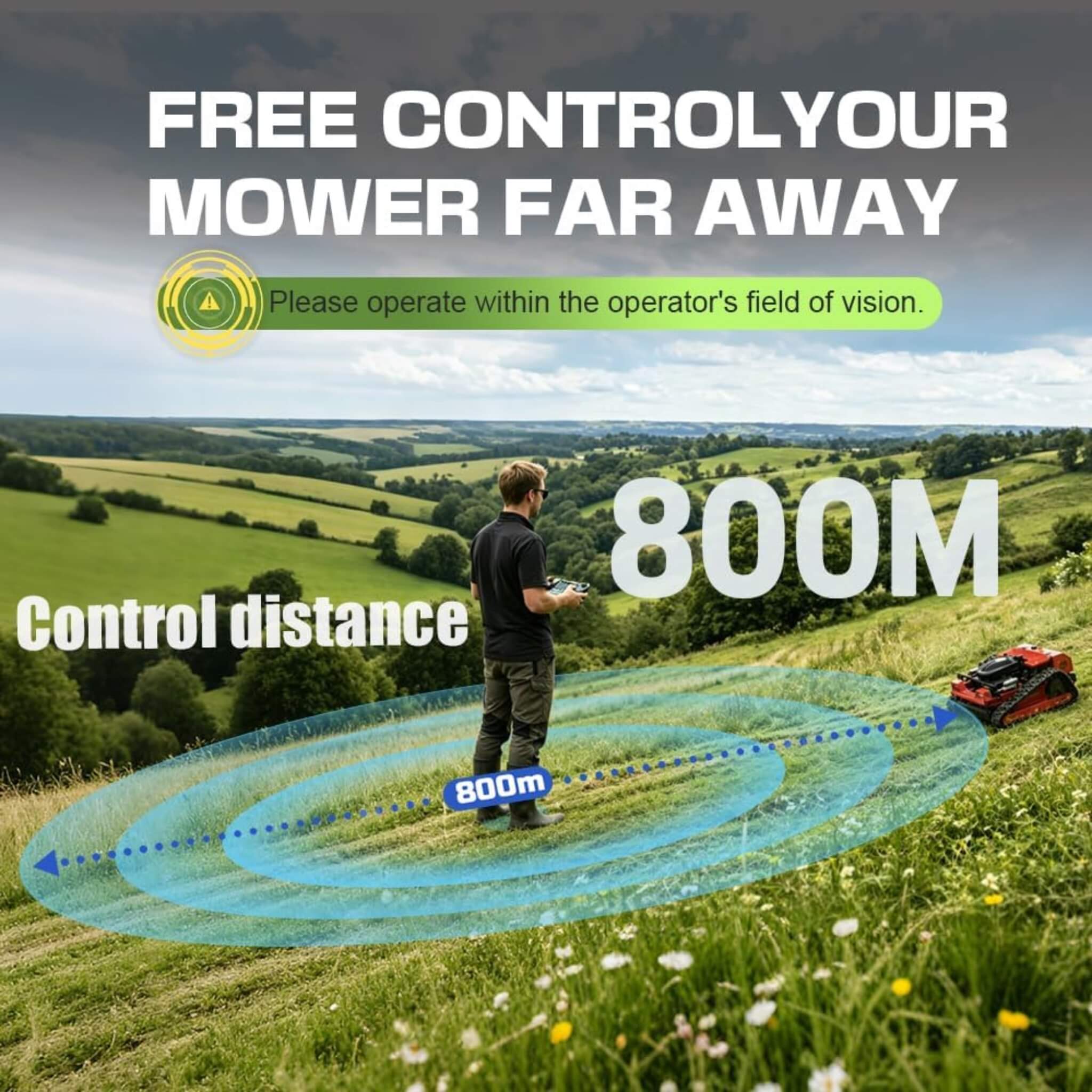 Heavy-Duty 9HP 225CC Remote-Controlled All-Terrain Gas-Powered Lawn Mower With 21-Inch Cutting Width (SAK78412) – SAKSBY WHOL