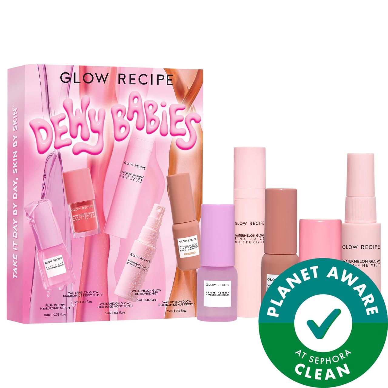 Dewy Babies Skincare Set for Dewy, Glowing Skin | Hydrating Vegan & Cruelty-Free Routine with Niacinamide & Hyaluronic Acid