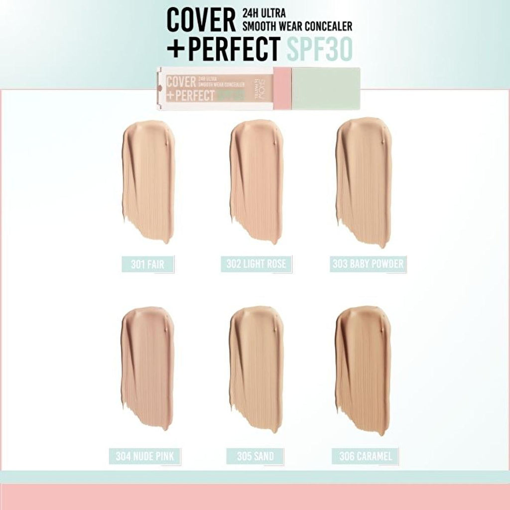 Show by Pastel Cover+Perfect Concealer SPF30 - High Coverage, Moisturizing, Long-Lasting Concealer for Flawless Finish