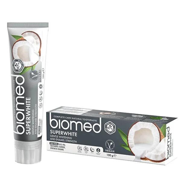 Biomed Superwhite: Natural Whitening Toothpaste with Coconut Oil & Bromelain - Gentle, Sensitive Teeth Formula for Plaque Reduction & Gum Care