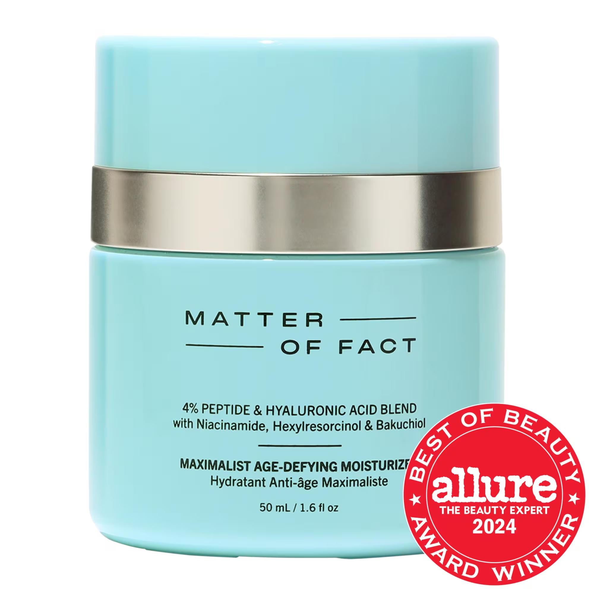 MATTER OF FACT Maximalist Age-Defying Facial Moisturizer: 4% Peptide & Hyaluronic Acid Blend for Fine Lines, Wrinkles & Intense Skin Hydration