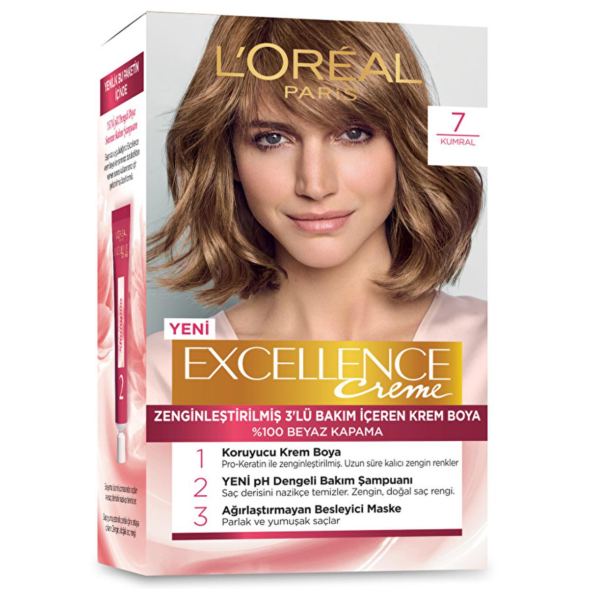 Loreal Paris Excellence Creme Hair Dye - 100% Gray Coverage, Permanent Hair Color