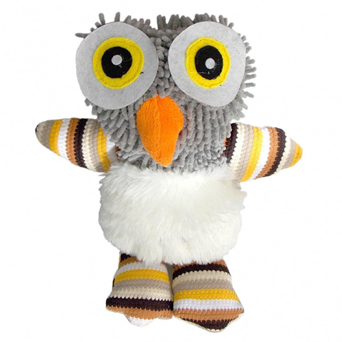 Eastland Owl Plush Dog Toy - Durable Squeaky Toy for Hours of Fun - 10.63 inches