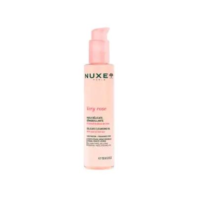 Nuxe Very Rose: Gentle Rose Cleansing Oil - Effectively Removes Makeup & Hydrates Sensitive Skin - Natural Oil Cleanser