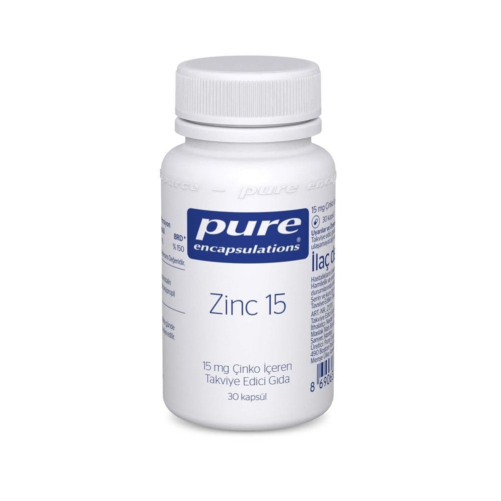 Pure Zinc - 15mg Zinc Supplement Capsules for Immune System Support - 30 Count