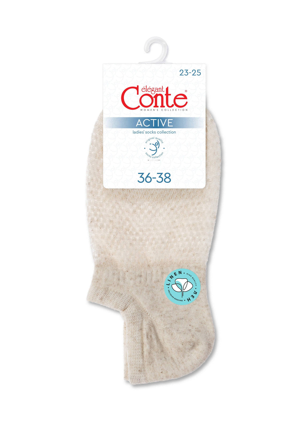 TheRanok.com Linen Ankle Socks Conte Active - 251 Openwork “Mesh” Pattern — lifestyle context