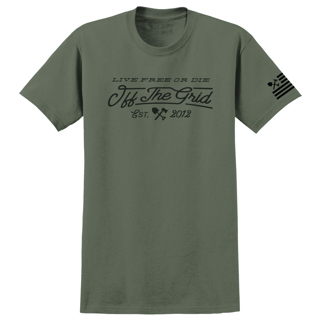 Off The Grid Surplus A Train Tee Shirt — in-use photo