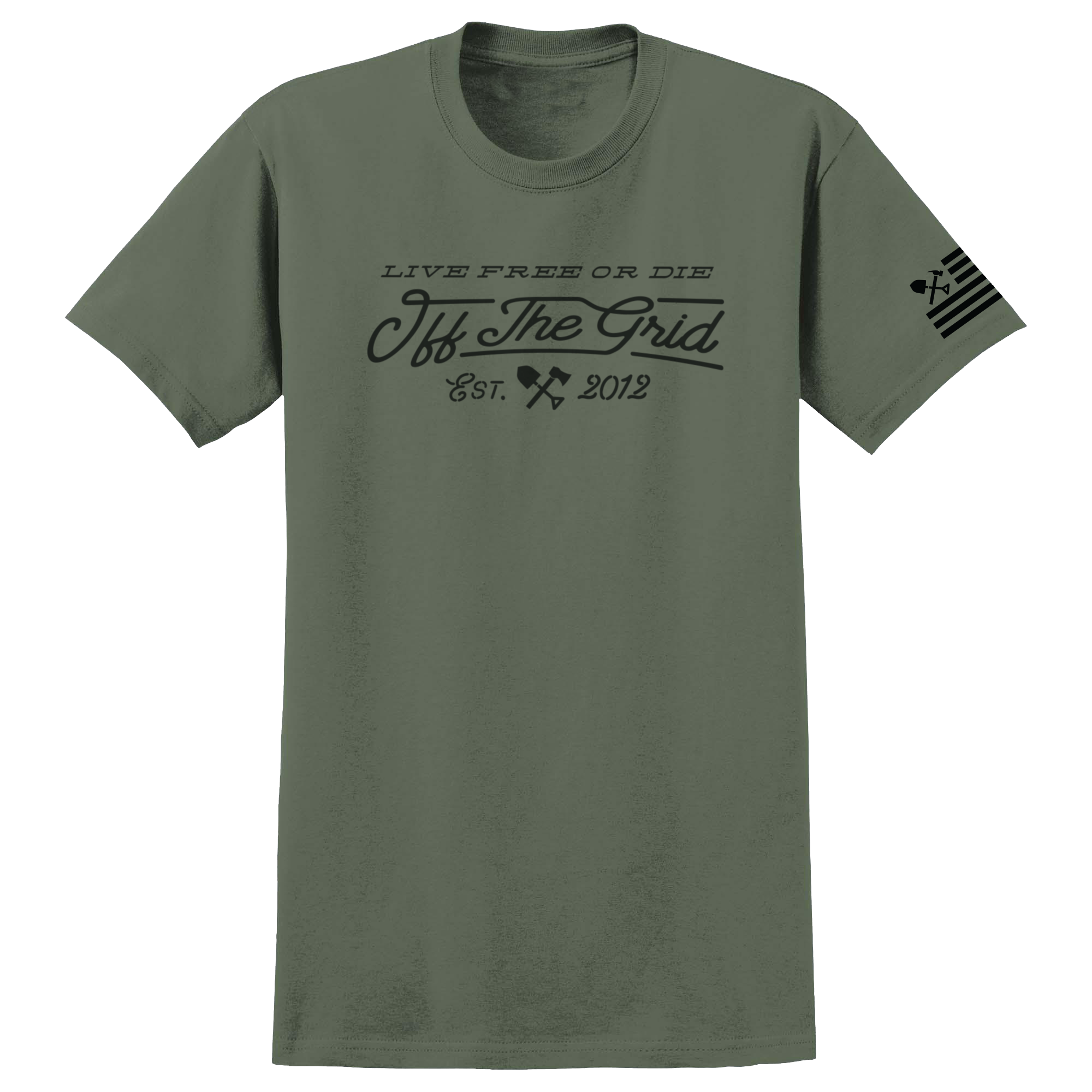 Off The Grid Surplus A Train Tee Shirt — in-use photo