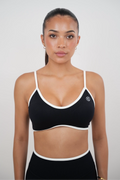 KIMITH BRAND Passion is Power Black Sports Bra — main product shot