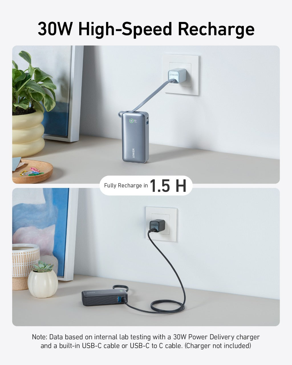 Anker Nano Power Bank (30W, Built-In USB-C Cable), view 17