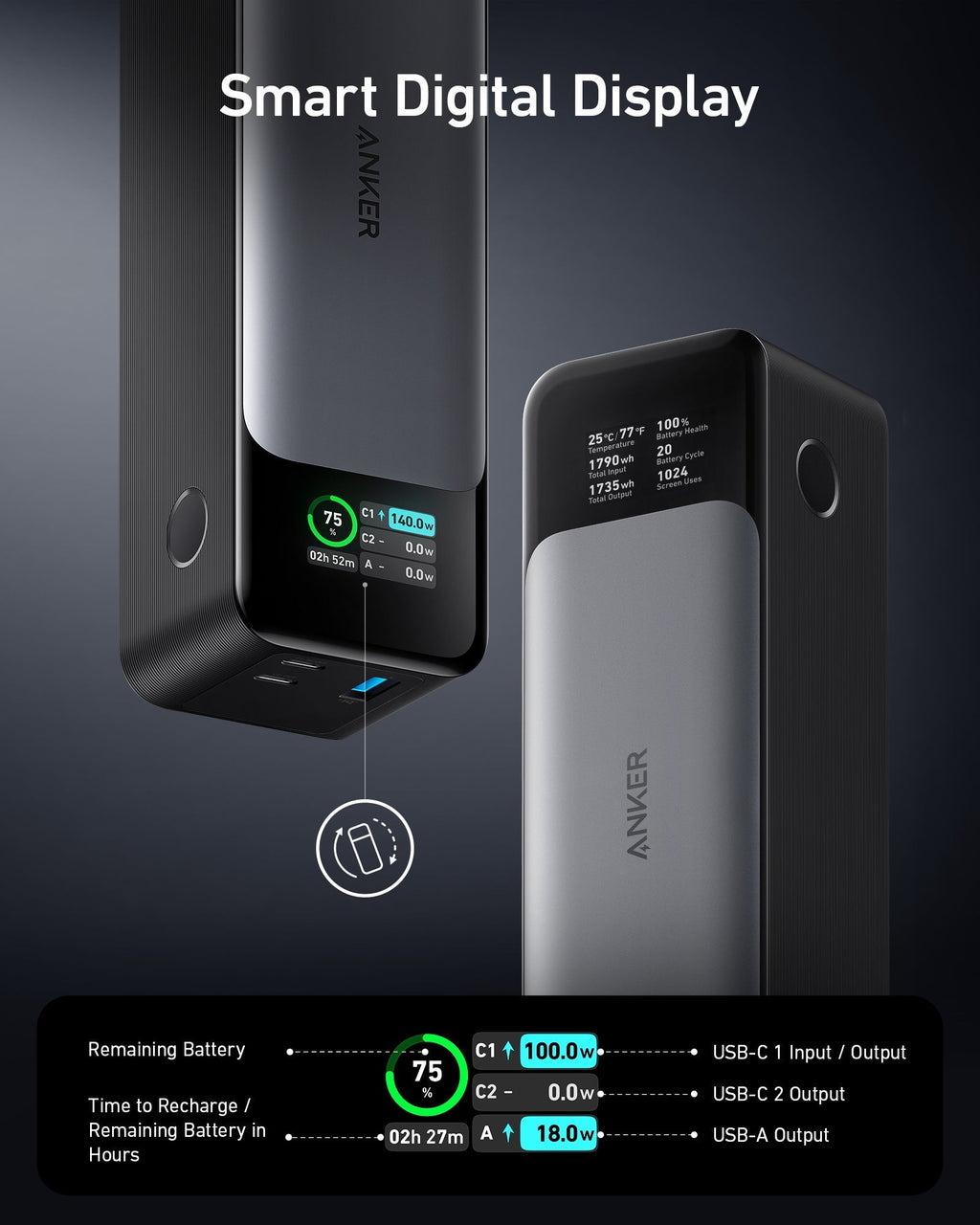 Anker 737 Power Bank (PowerCore 24K), view 3