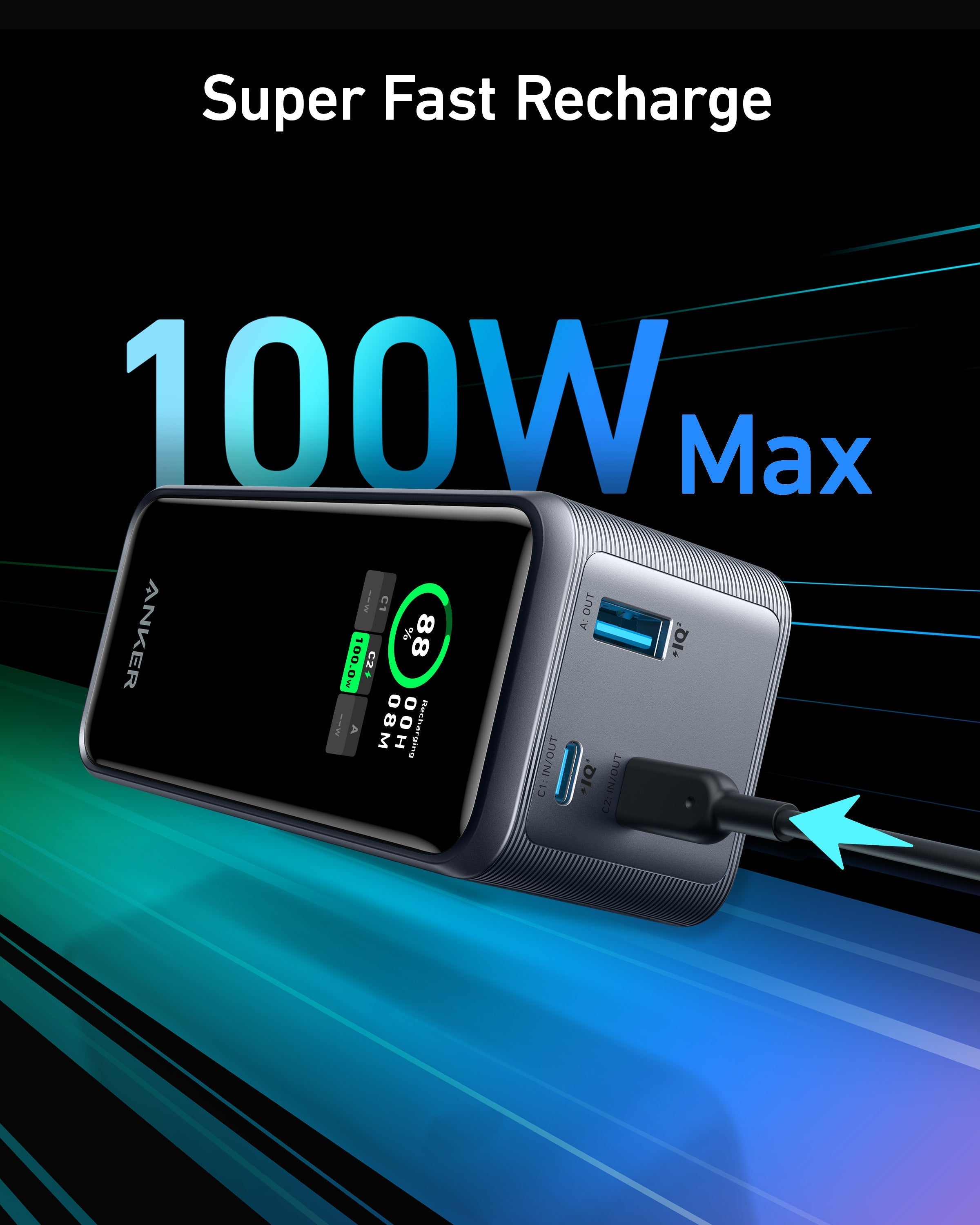 Anker Prime Power Bank (20K, 200W), view 4