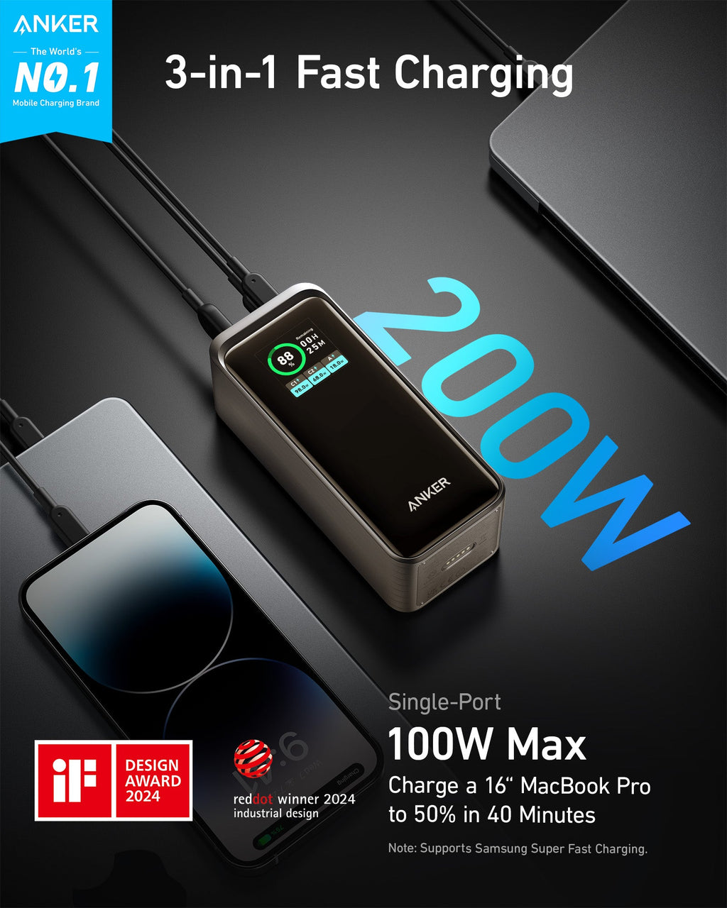 Anker Prime Power Bank (20K, 200W), view 9