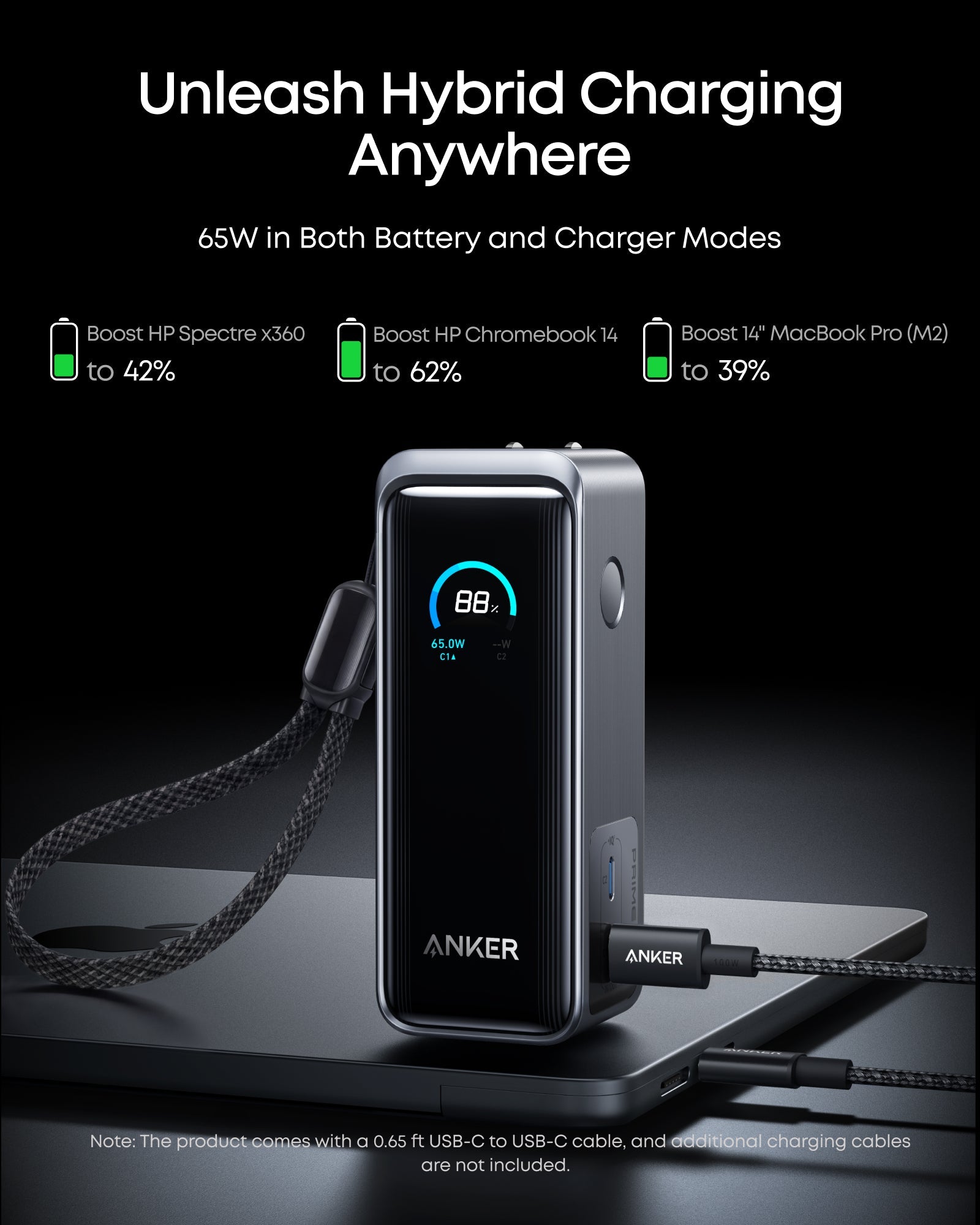 Anker Prime Power Bank (9.6K, 65W, Fusion), view 2