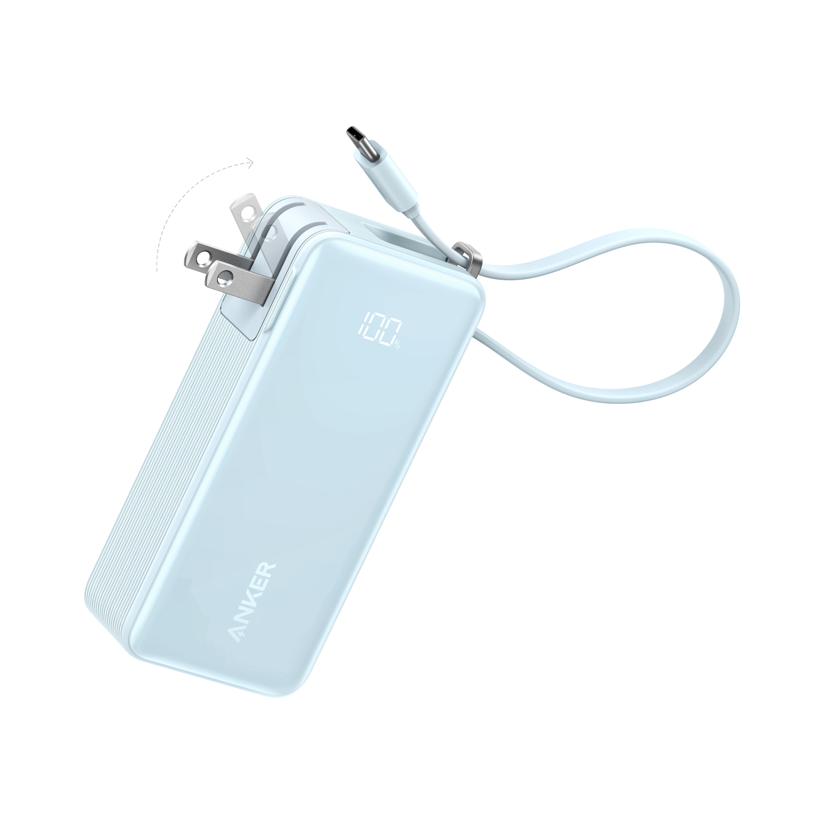 Anker Power Bank (10K, Fusion, Built-In Cable), view 13