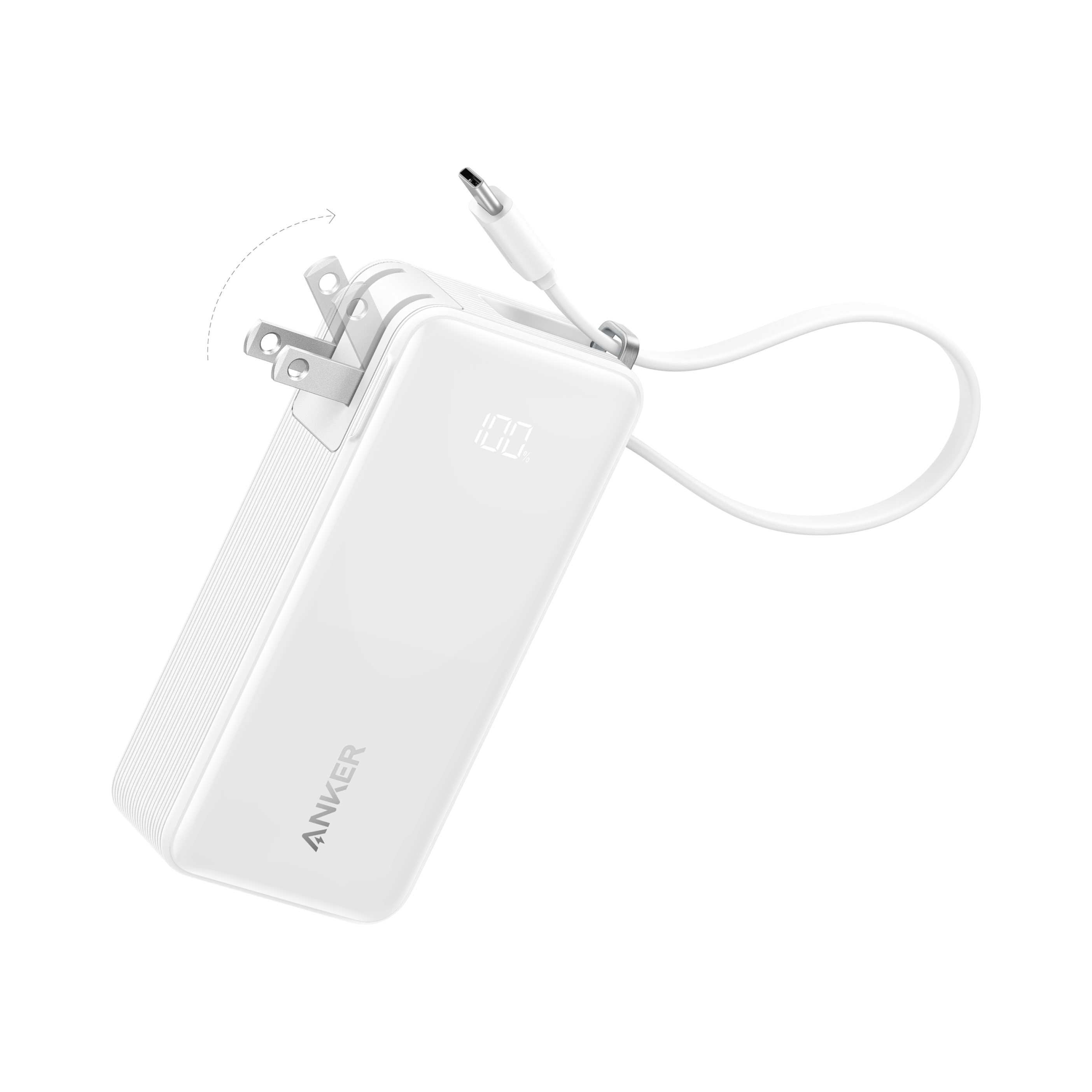 Anker Power Bank (10K, Fusion, Built-In Cable), view 7
