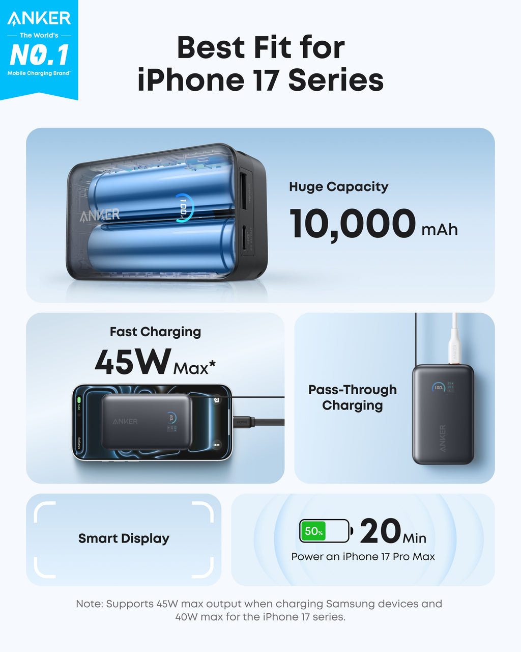 Anker Nano Power Bank (10K, 45W, Built-In Retractable USB-C Cable), view 9