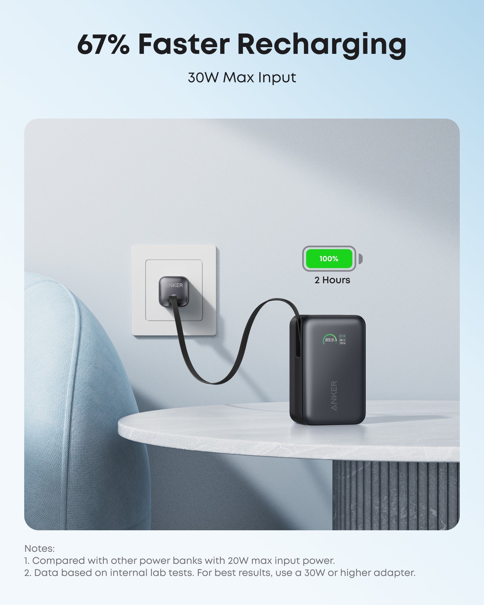 Anker Nano Power Bank (10K, 45W, Built-In Retractable USB-C Cable), view 14