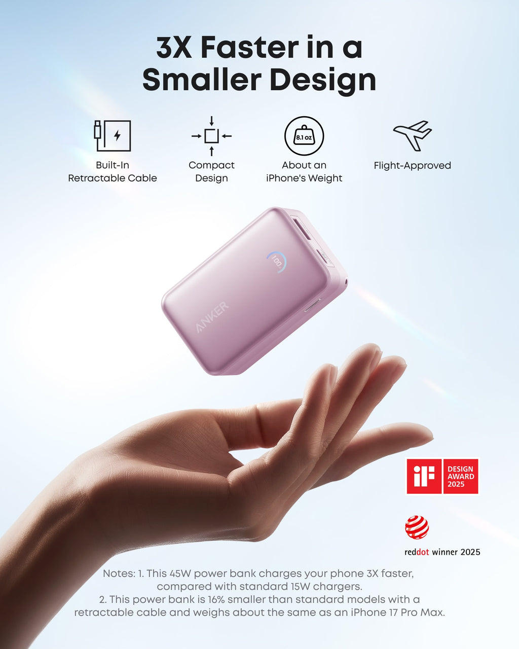 Anker Nano Power Bank (10K, 45W, Built-In Retractable USB-C Cable), view 25