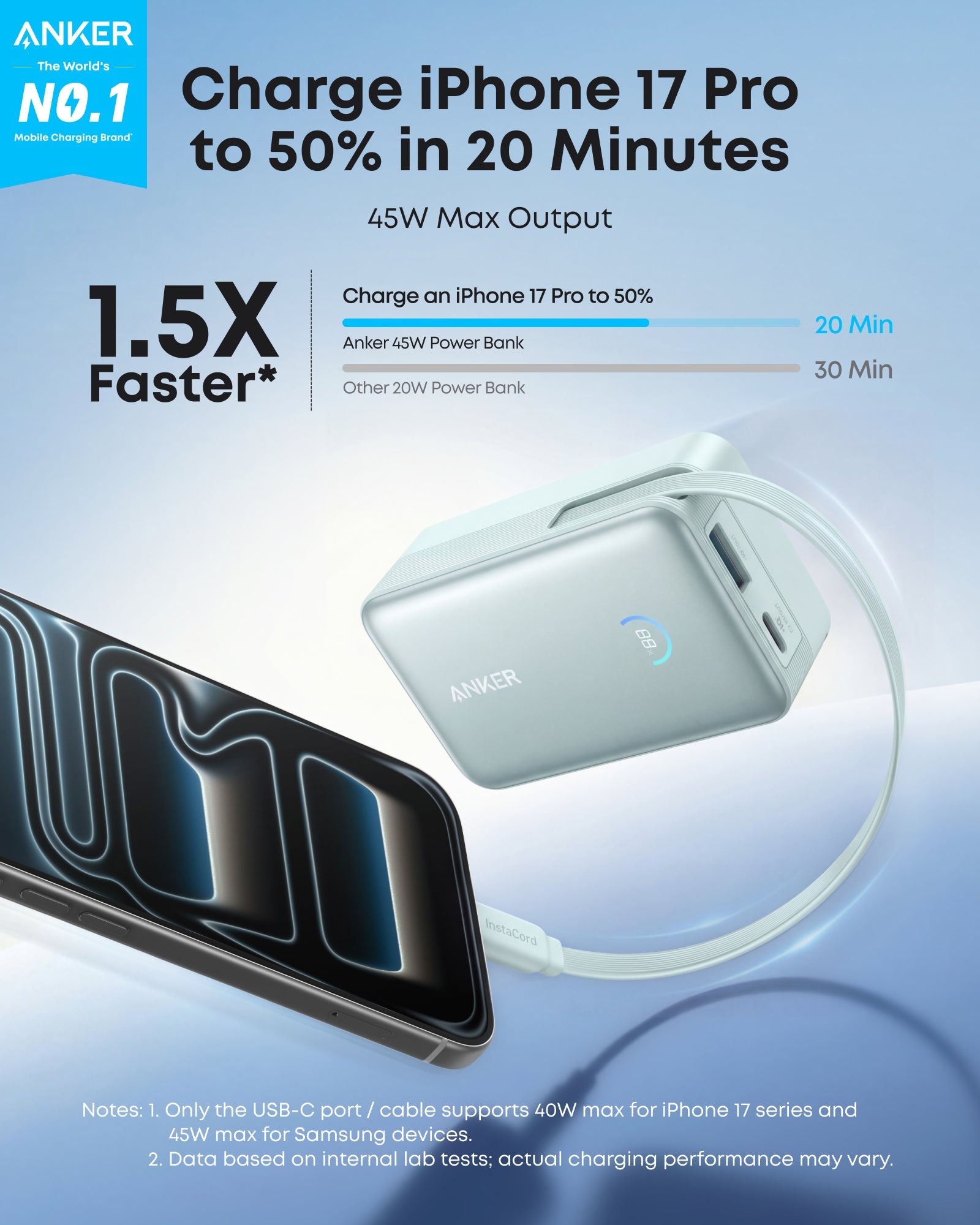Anker Nano Power Bank (10K, 45W, Built-In Retractable USB-C Cable), view 16