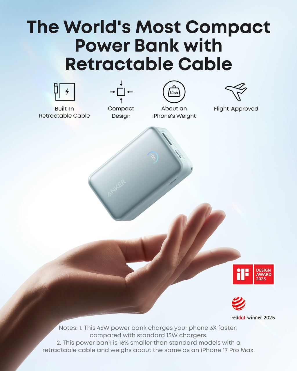Anker Nano Power Bank (10K, 45W, Built-In Retractable USB-C Cable), view 18
