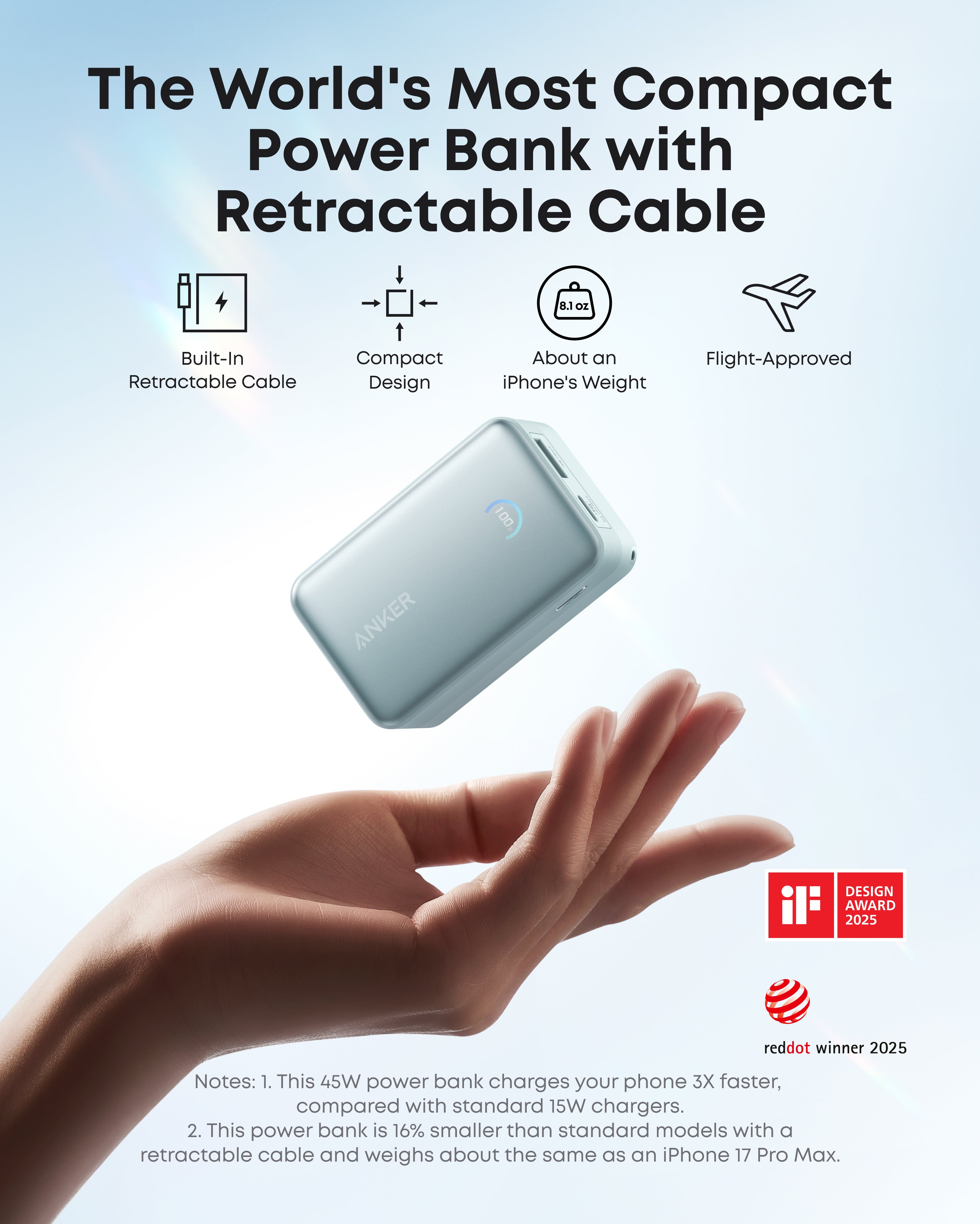 Anker Nano Power Bank (10K, 45W, Built-In Retractable USB-C Cable), view 18