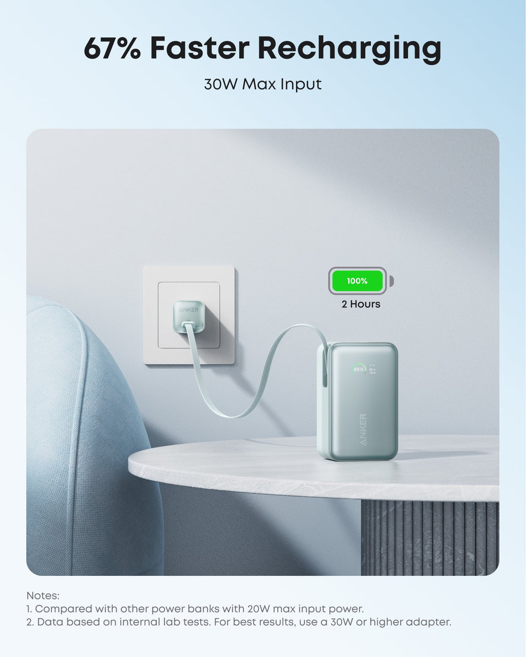 Anker Nano Power Bank (10K, 45W, Built-In Retractable USB-C Cable), view 21