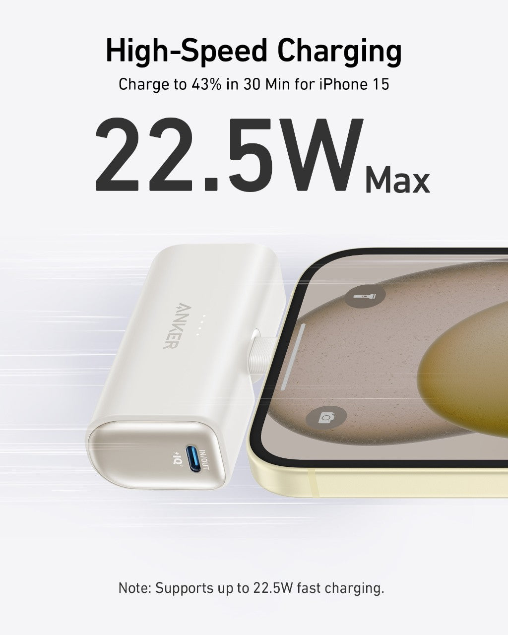 Anker Nano Power Bank (22.5W, Built-In USB-C Connector), view 8