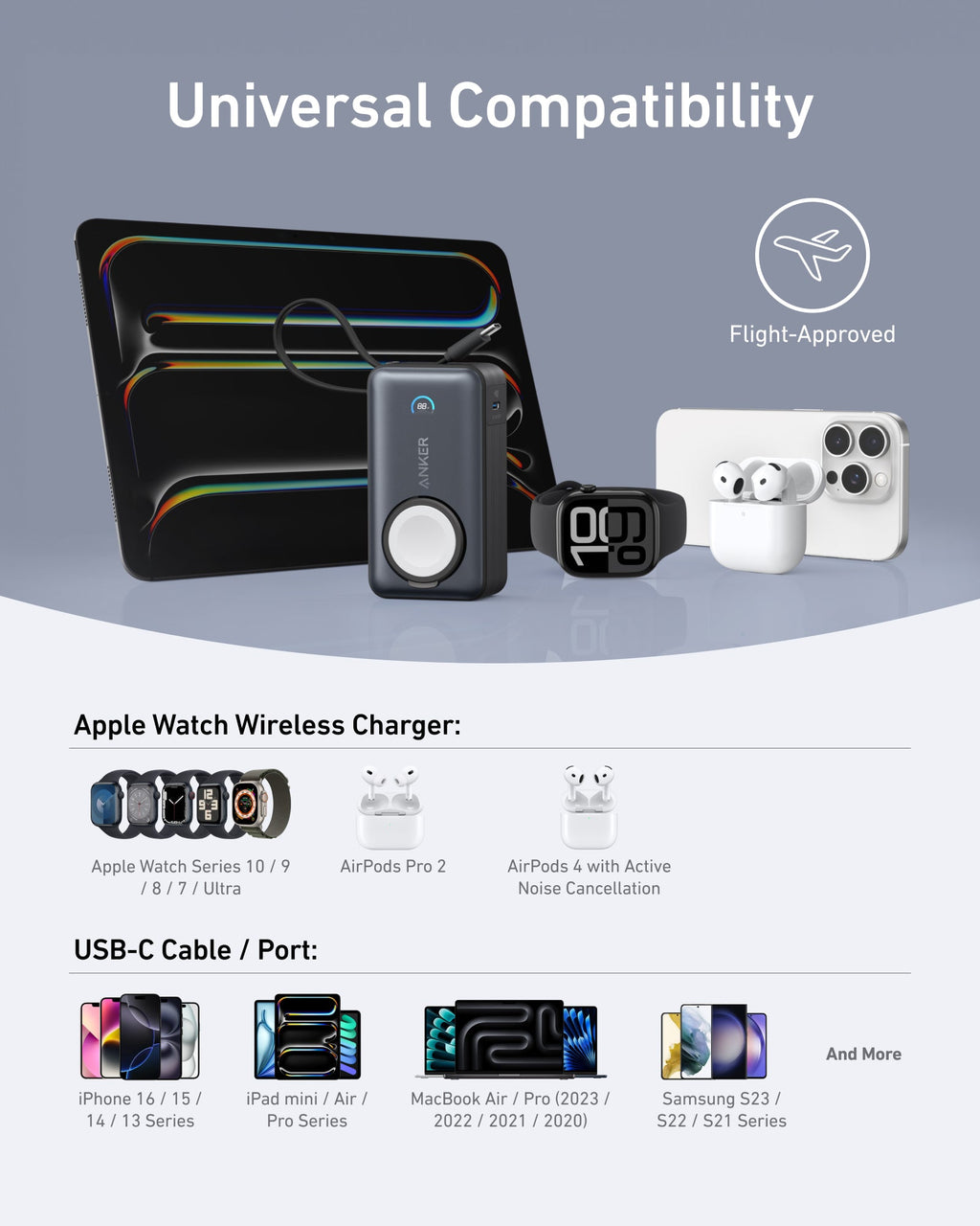 Anker MagGo Power Bank (10K, 35W, For Apple Watch), view 6