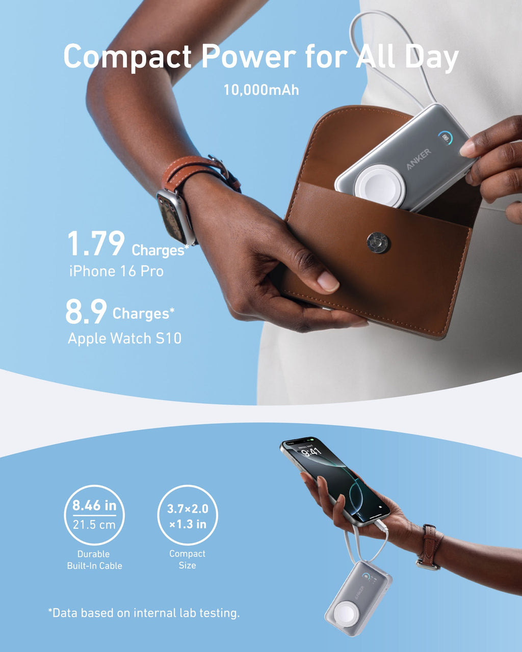 Anker MagGo Power Bank (10K, 35W, For Apple Watch), view 10