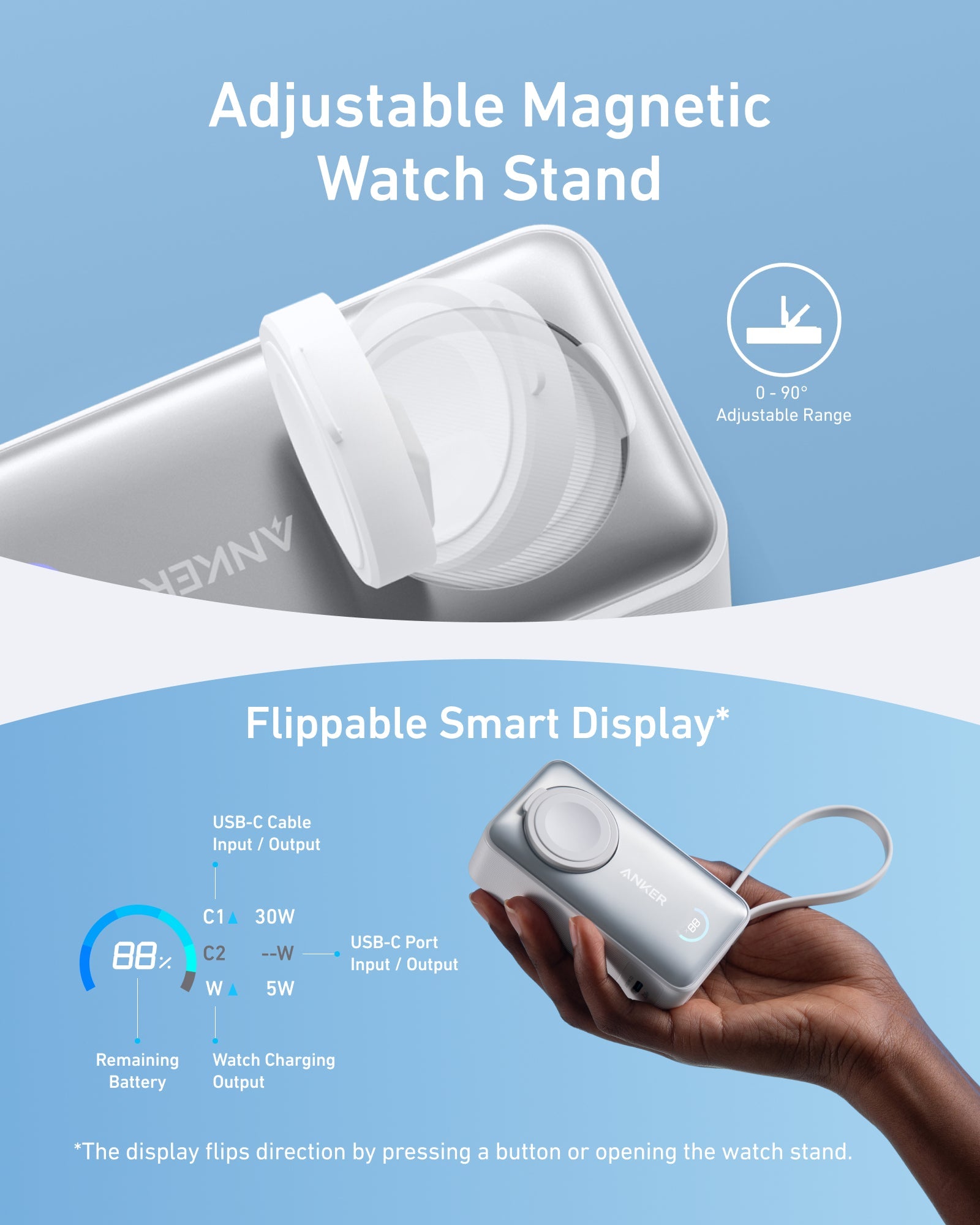Anker MagGo Power Bank (10K, 35W, For Apple Watch), view 11