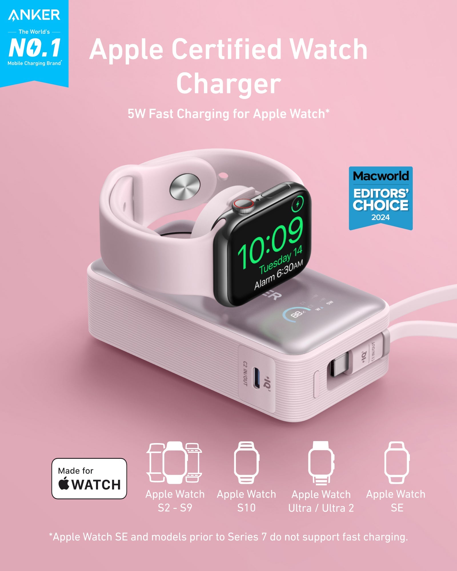 Anker MagGo Power Bank (10K, 35W, For Apple Watch), view 14
