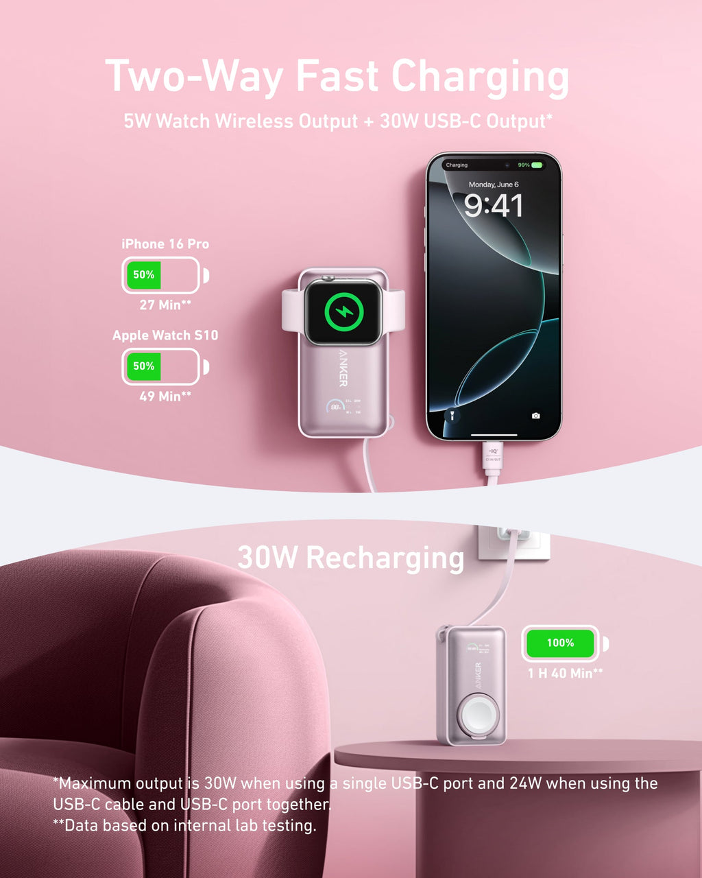 Anker MagGo Power Bank (10K, 35W, For Apple Watch), view 15