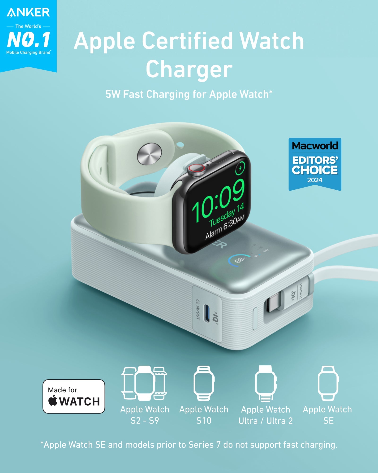 Anker MagGo Power Bank (10K, 35W, For Apple Watch), view 20