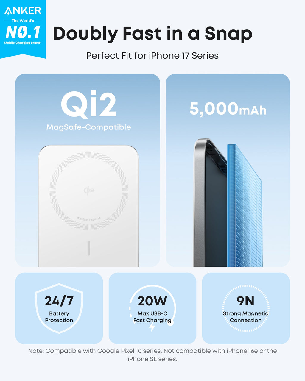 Anker Nano Power Bank (5K, MagGo, Slim), view 8