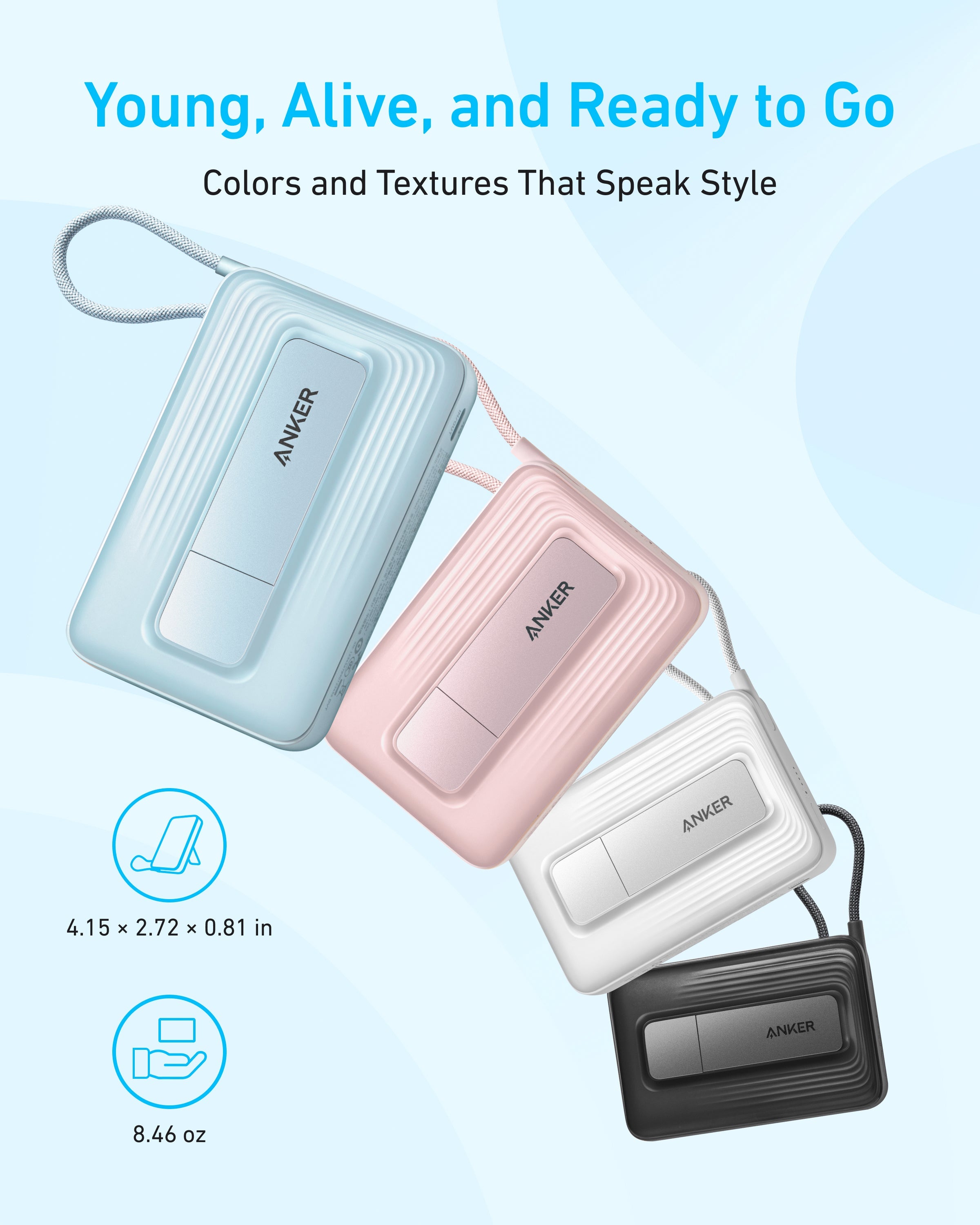 Anker Zolo Magnetic Power Bank (10K, 30W, Built-in USB-C Cable), view 12
