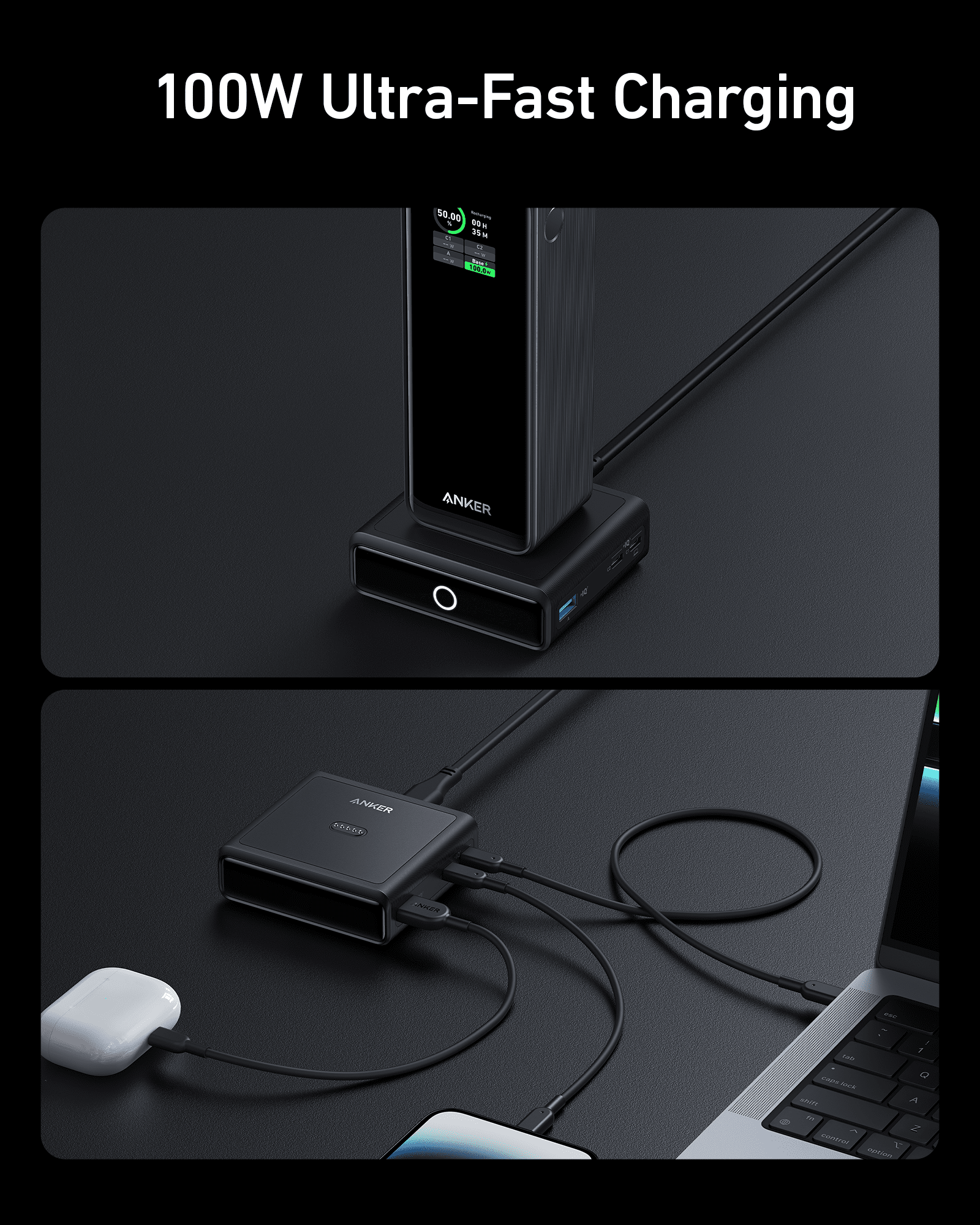 Anker 100W Charging Base for Anker Prime Power Bank, view 4