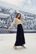 profile-nyc EYELET SKIRT IN WHITE — WHITE detail