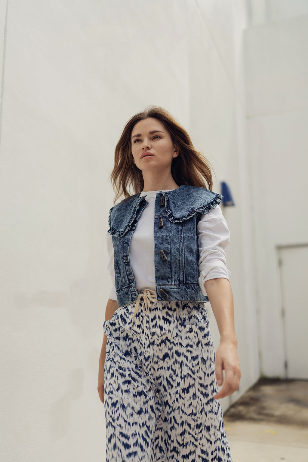 profile-nyc DENIM VEST — detail close-up