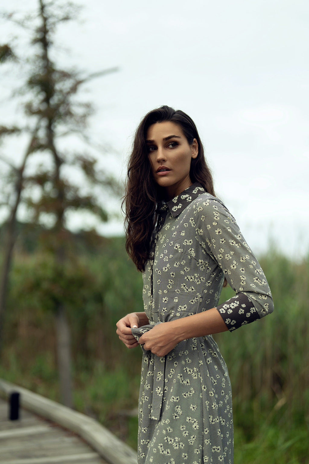 profile-nyc Floral combo dress — lifestyle context