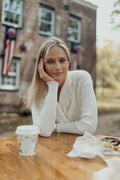 profile-nyc V-WRAP FRINGE CARDIGAN — main product shot