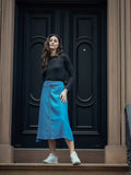 profile-nyc SOFT DENIM BUTTON SKIRT — main product shot