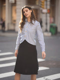 profile-nyc GATHERED STRIPE BLOUSE — main product shot