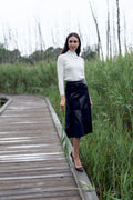 profile-nyc LEATHER SUEDE SKIRT — main product shot