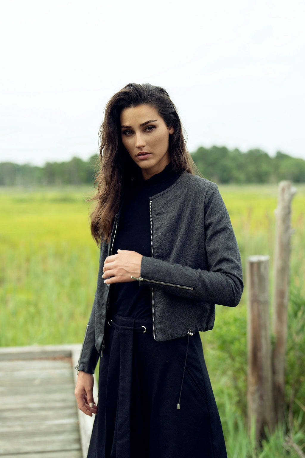 profile-nyc WOOL & LEATHER JACKET — main product shot