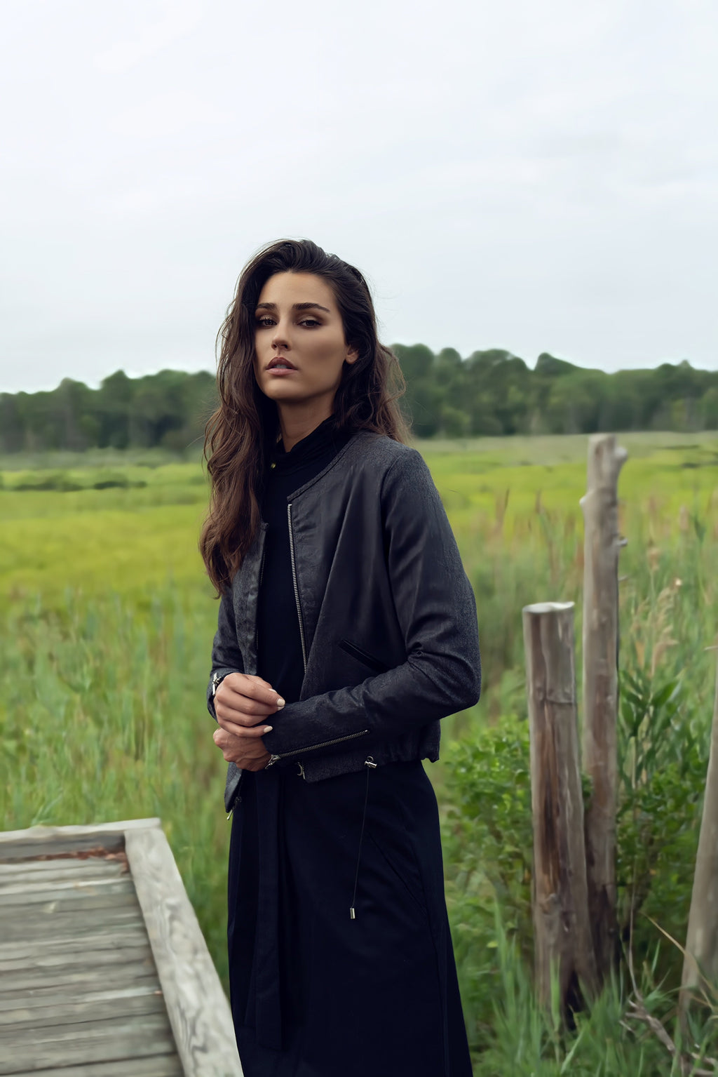 profile-nyc WOOL & LEATHER JACKET — lifestyle context